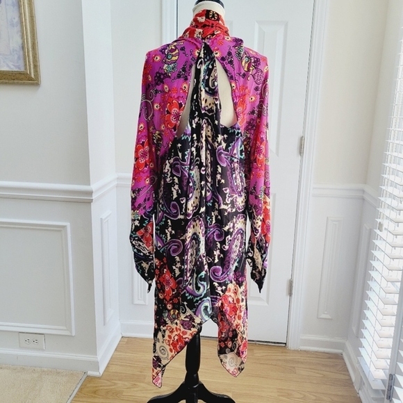 Free People Little Wing Kimono  Boho Floral Shawl‎ Size All - Picture 10 of 16